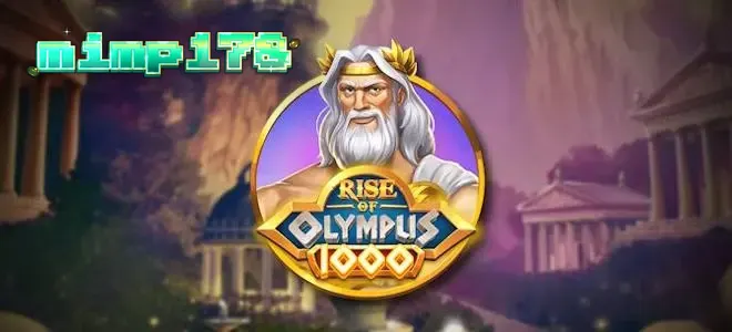 Tampilan visual slot Rise of Olympus 1000 dengan tema dewa Yunani