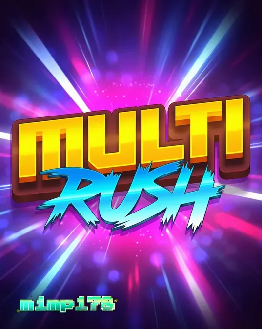 Tampilan visual neon dan simbol buah pada slot Multi Rush